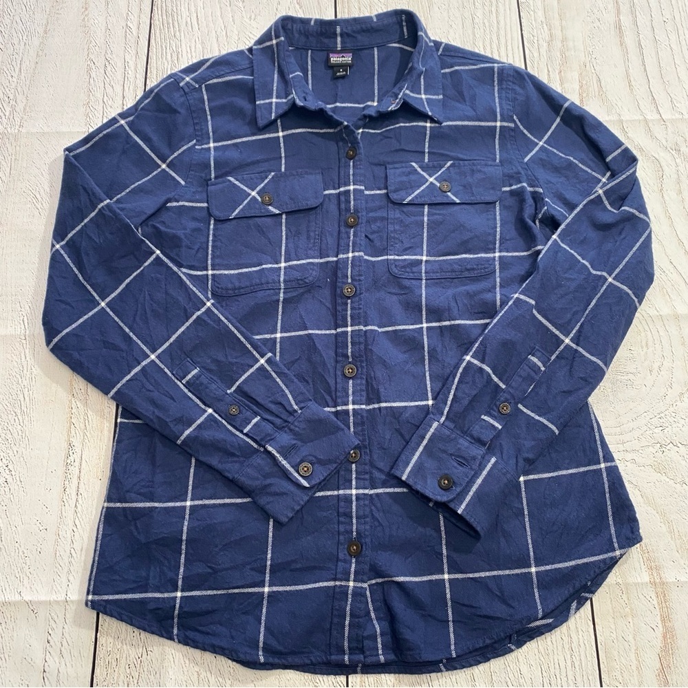 Patagonia Fjord Flannel long sleeve organic cotton button down shirt small